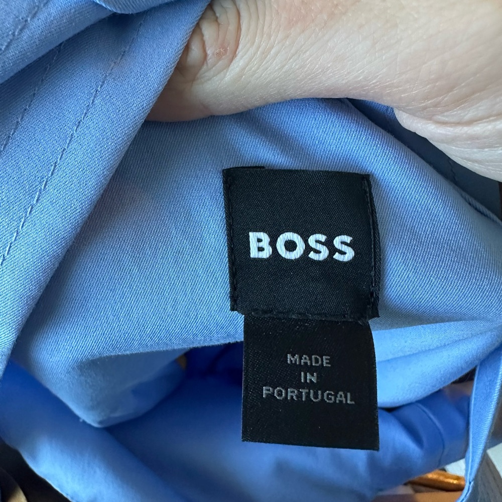 Hugo Boss BOSS Volant-hem dress in twill - Picture 5 of 8